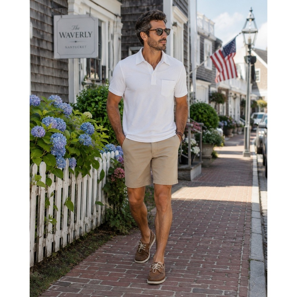 Vuori Aim Shorts Mens 34 Beige Chino Performance Stretch Outdoor Golf V368